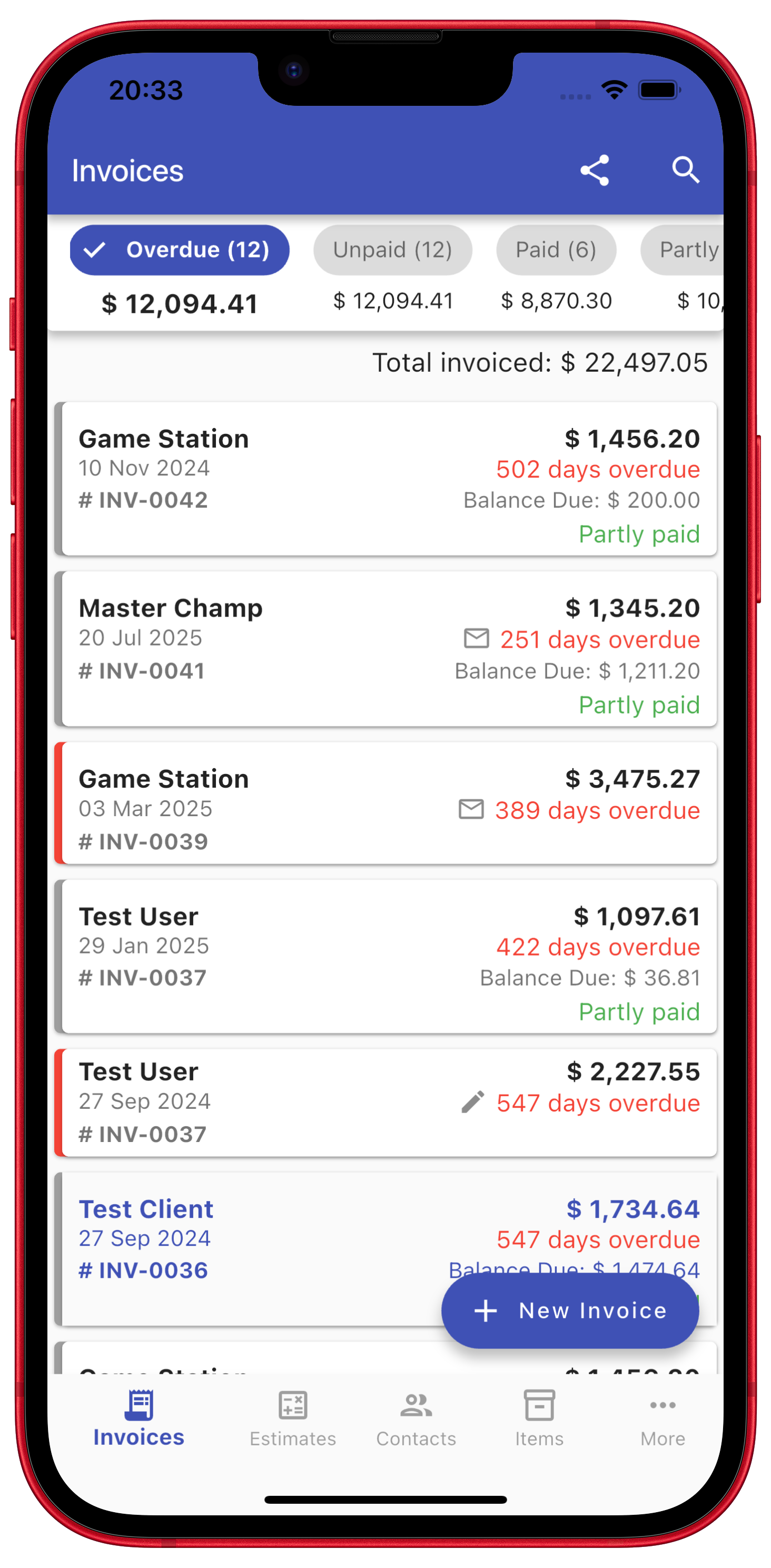 Invoice Maker app screenshot