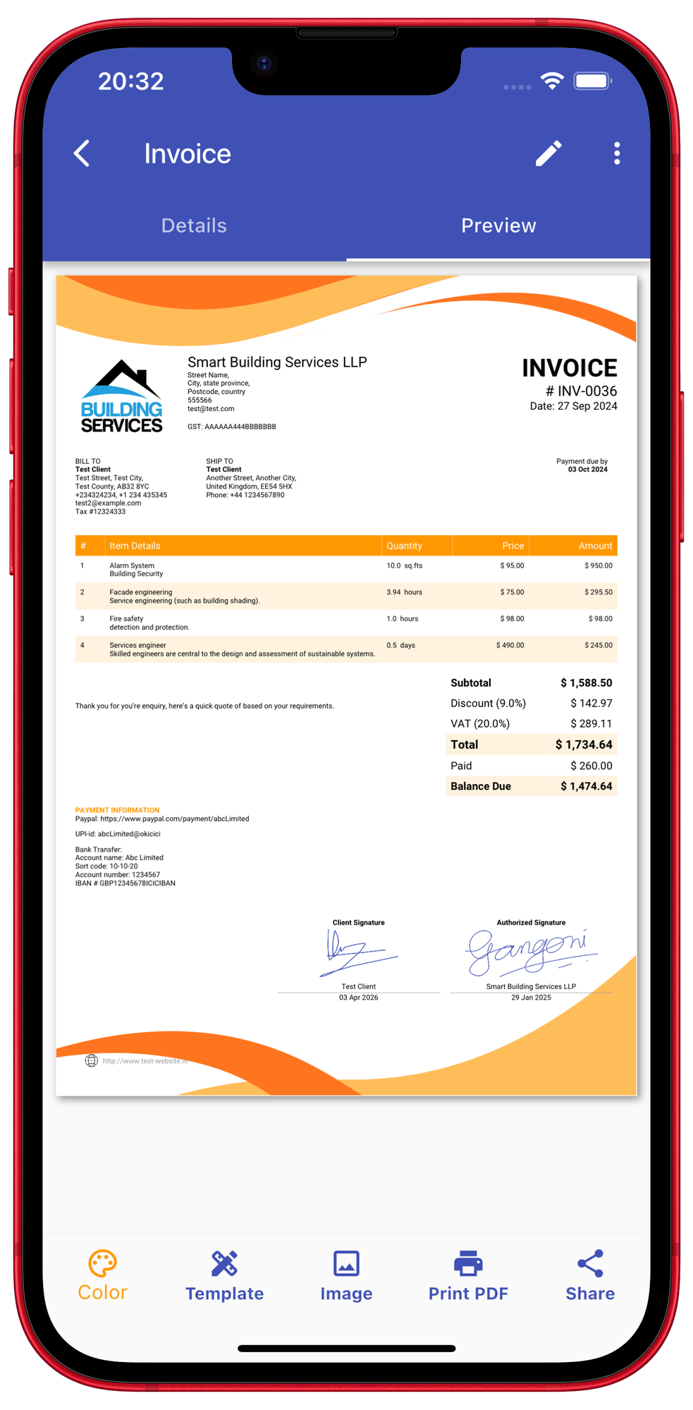 Invoice Editor